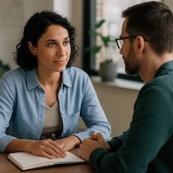 Gestora de DP em conversa 1:1 com líder de área; terceirizar departamento pessoal libera tempo para pessoas